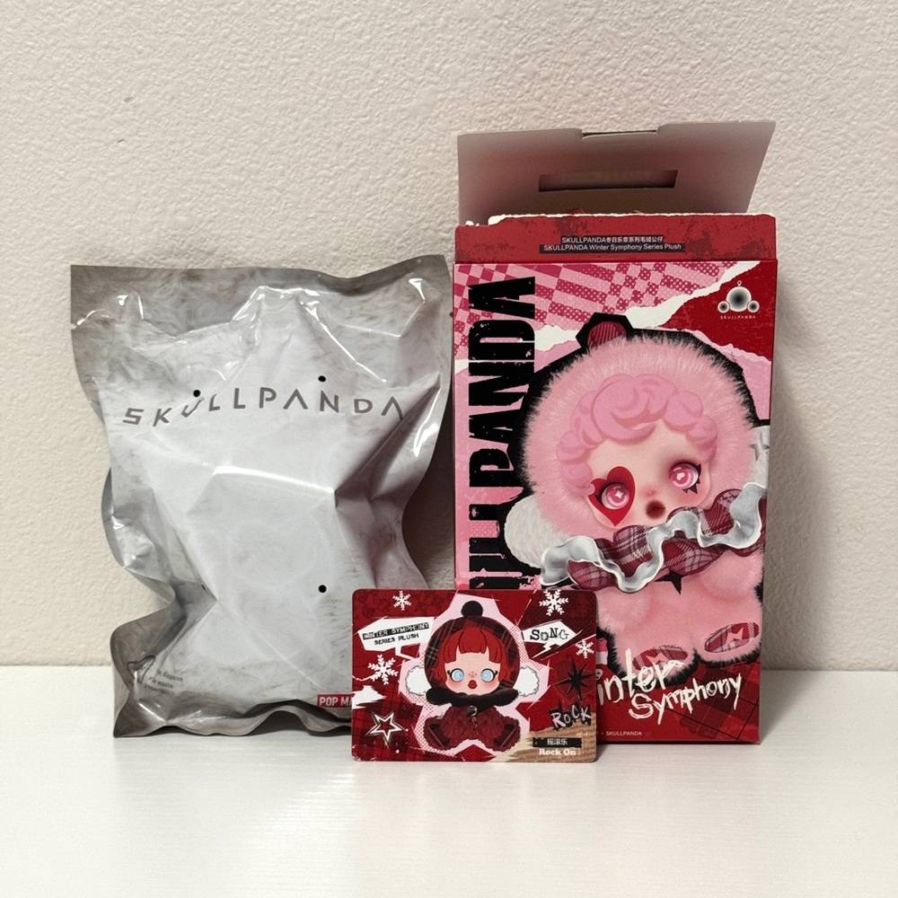 Authentic POPMART Skullpanda Winter Symphony Plush - Rock On